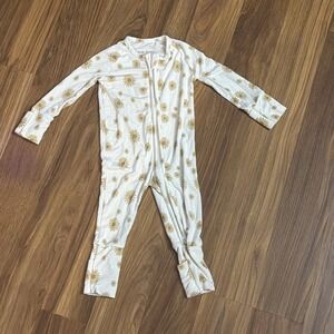 Forever French Baby Girls 3-6 Months Daisy Footed Sleeper Pajamas Bamboo